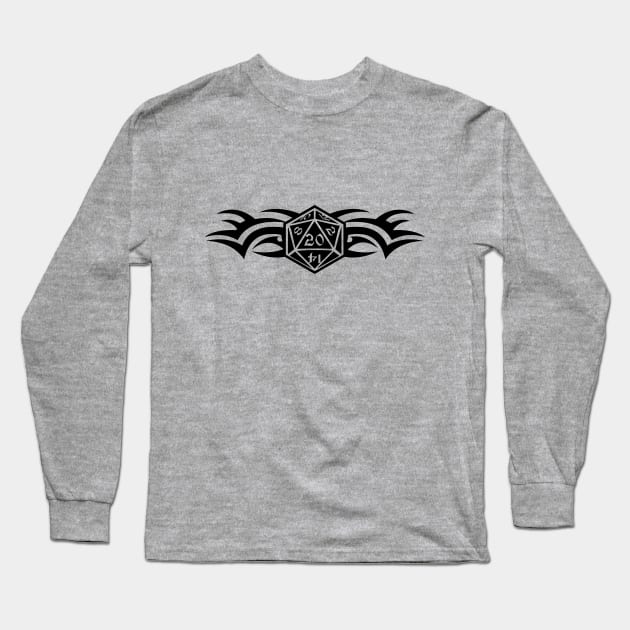 Tribal Dice 2 Long Sleeve T-Shirt by artlahdesigns